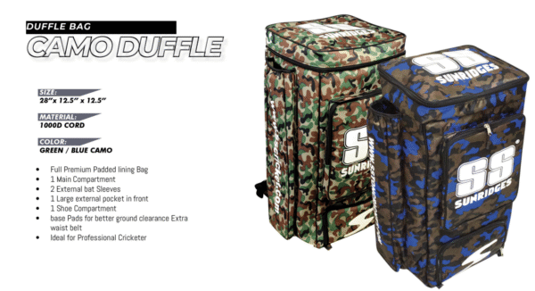 SS TON SS Camo Pack Duffle Cricket Kit Bag - Image 3