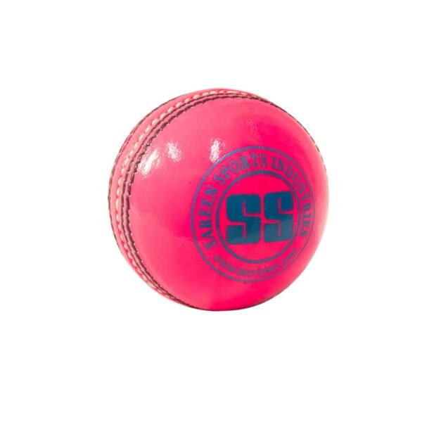 SS Cricket Ball County 4 piece leather - Pink