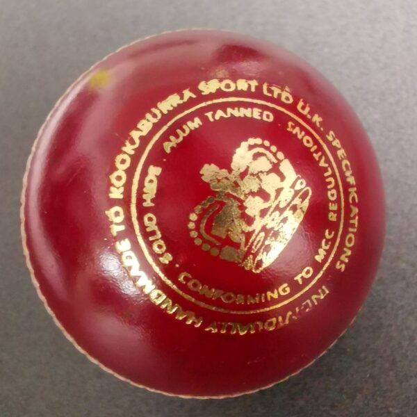 KOOKABURRA Match 2 Piece Leather Cricket Ball Red - Image 3