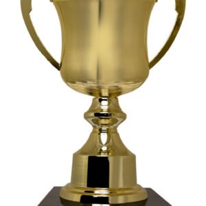 Metal Cup Umbria with lid - Gold