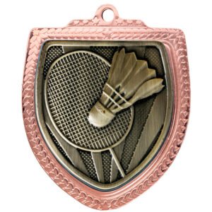 Shield Medal Bronze - Badminton 65mm