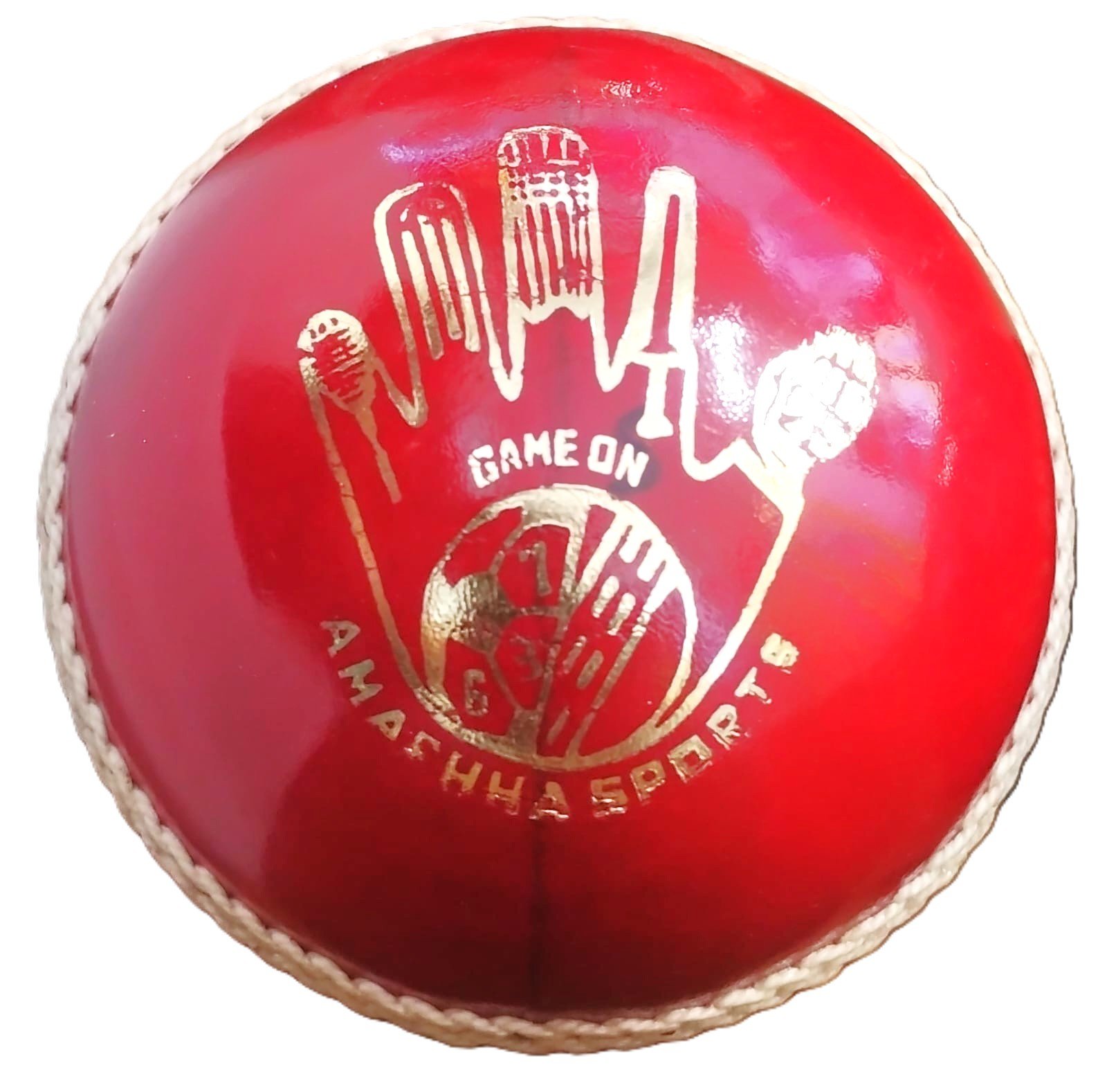 AS Super Cavalier 2Pc Senior Cricket Leather Ball Red 156g - Confirm to MCC - Image 2