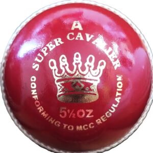 AS Super Cavalier 4Pc Senior Cricket Leather Ball Red 156g - Confirm to MCC