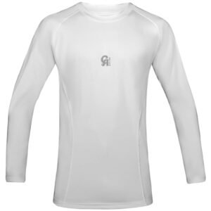 CA Gold Skin Compression fit Round Neck Top/Shirt Full Sleeves - White