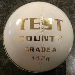 AS Test County 4Pc Cricket Leather Ball 142g White - Confirms to MCC