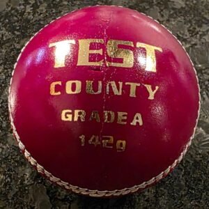 AS Test County 4Pc Cricket Leather Ball 142g Red - Confirms to MCC