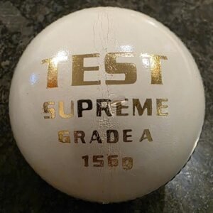 AS TEST SUPREME 4Pcc Cricket Leather Ball White - Confirms to MCC