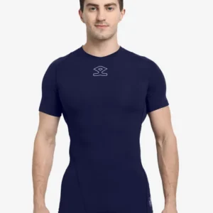 Shrey Intense Skin Compression Short Sleeve Top/Shirt Short - Navy