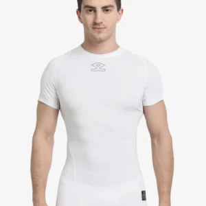 Shrey Intense Skin Compression Short Sleeve Top/Shirt Short - White