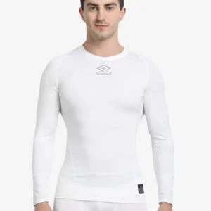 Shrey Intense Skin Compression Long Sleeve Top/Shirt Full Sleeves - White