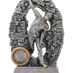 Trophy Crash Through Cricket Bowler Male