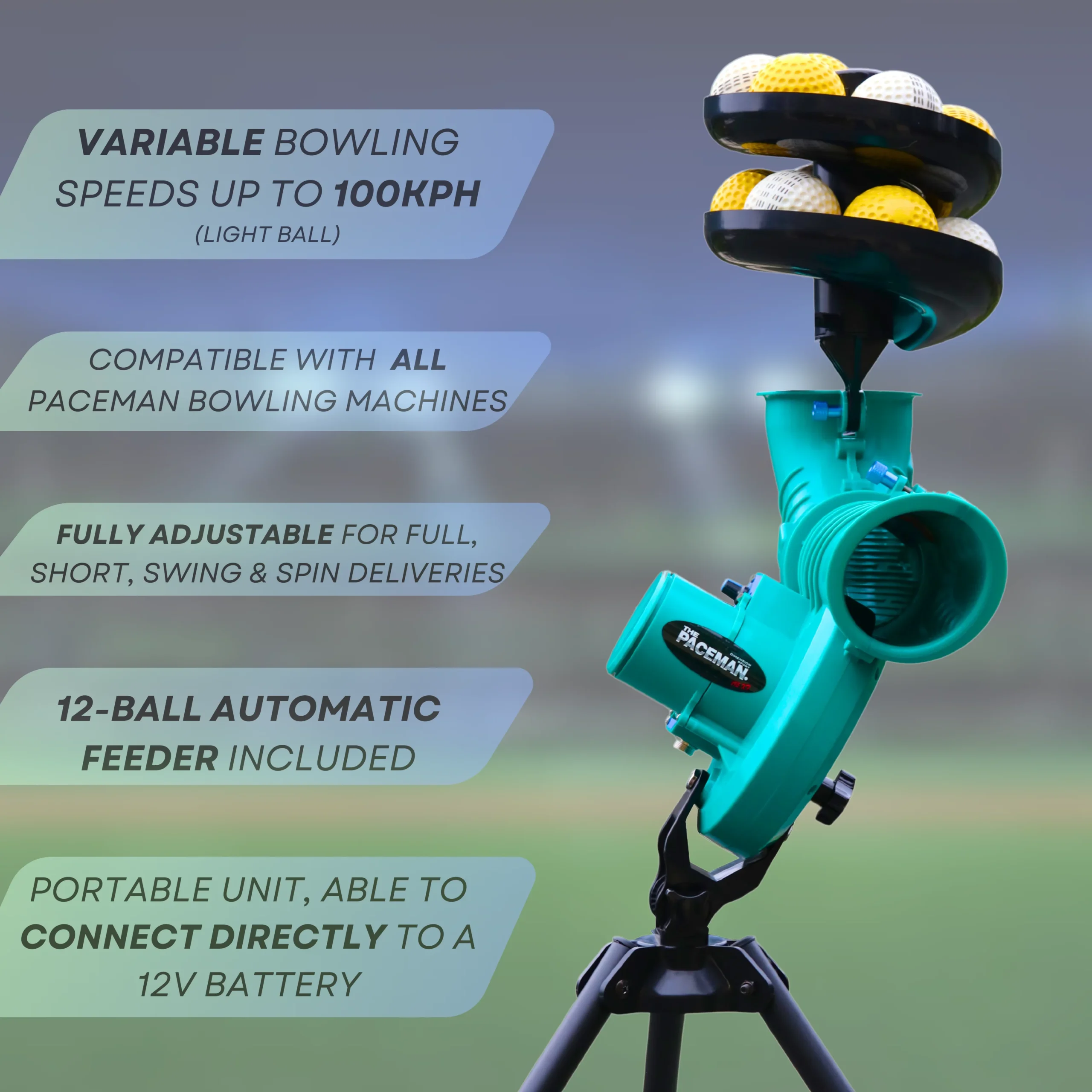 Paceman 195XT Cricket Bowling Machine Speed upto 100km/h - Image 2