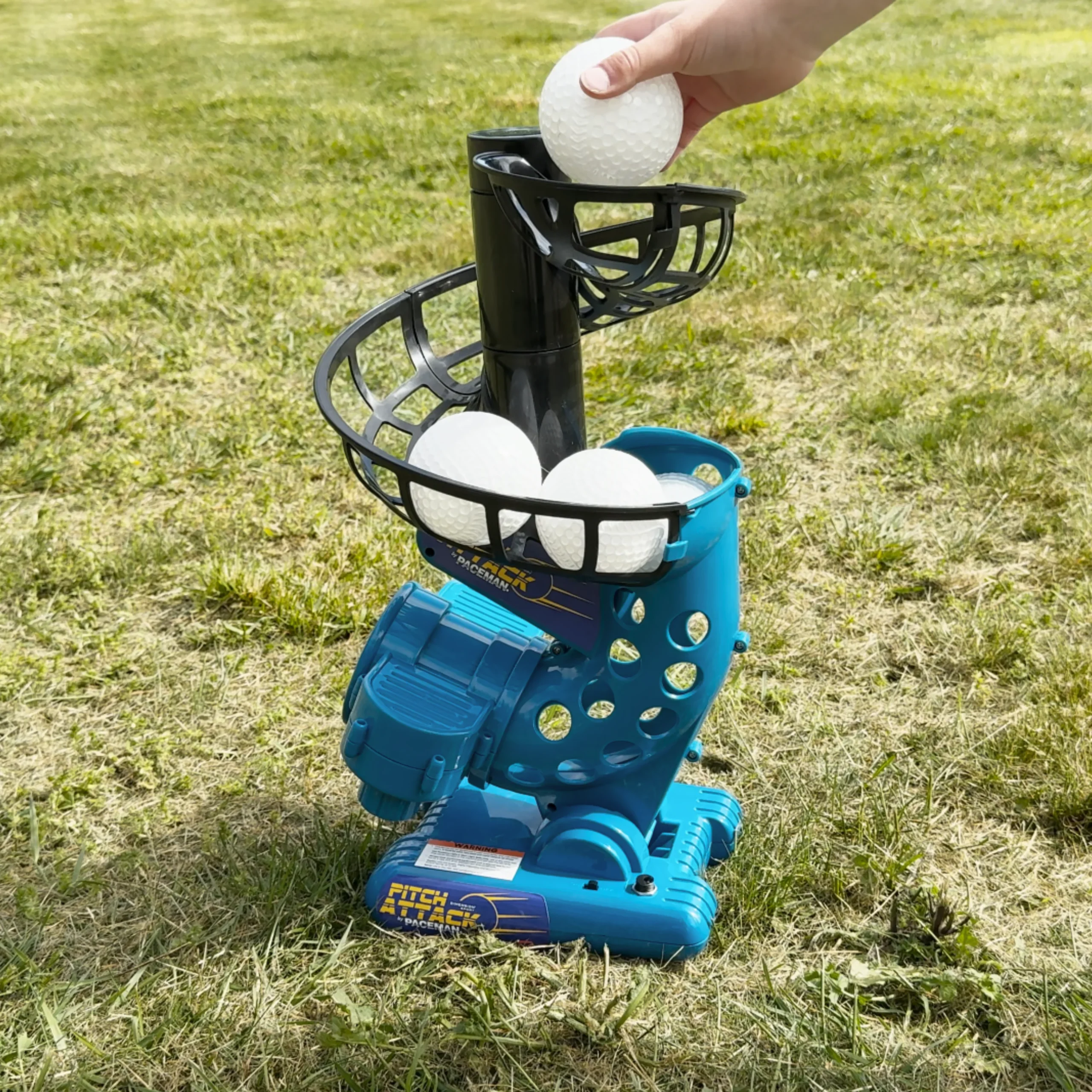 PACEMAN Pitch Attack BlastR Blaster Bowling Machine with 9 Balls - Image 5